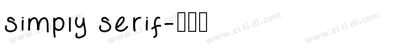 simply serif字体转换